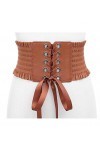 Oyccen Dame Ceintures Large Femmes Robe Décoration Ceinture Elastique Corset,Marron,Taille unique