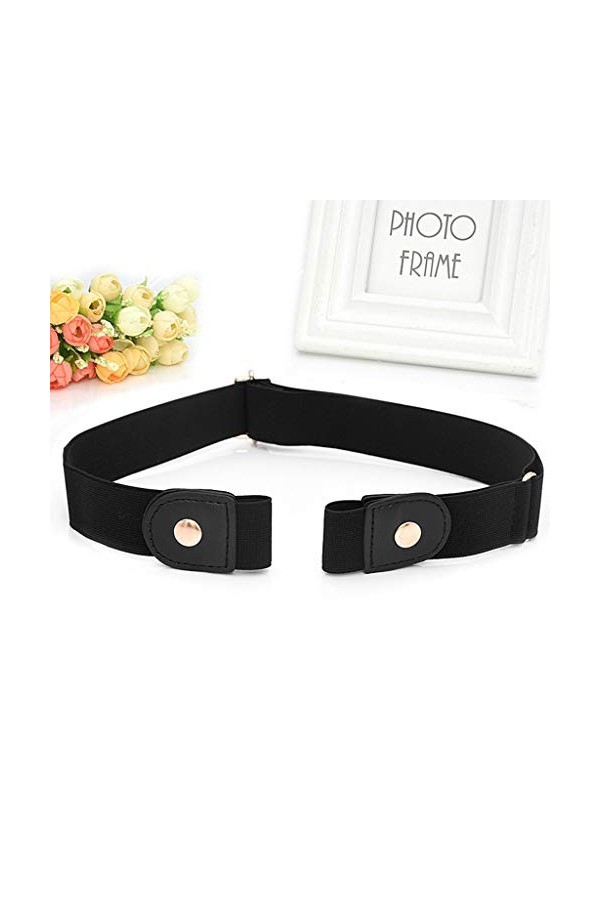 Ceinture extensible sans boucle pour femme - Ceinture élastique pour jeans, pantalons, robes - Lot de 3 ceintures habillées p