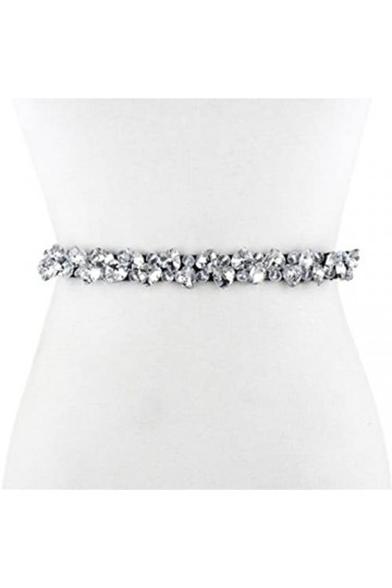 JINLL Ceinture De Taille Élastique Élégante Ceinture De Taille Extensible Mince Vintage Avec Strass Ceinture De Robe Rétro Él