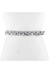 JINLL Ceinture De Taille Élastique Élégante Ceinture De Taille Extensible Mince Vintage Avec Strass Ceinture De Robe Rétro Él