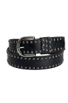 Idopy Ceinture gothique punk en cuir synthétique pour femme, rose rouge, taille unique