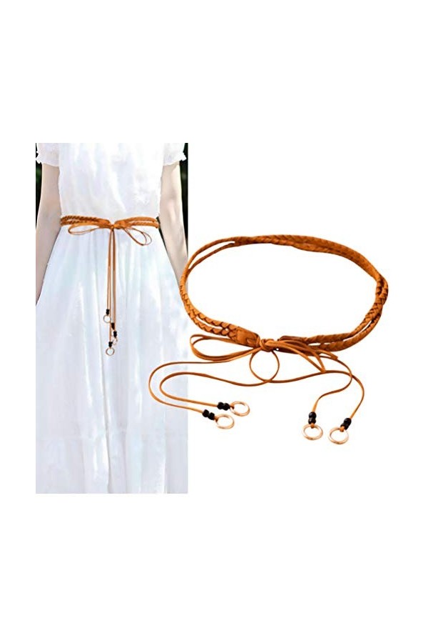 SOIMISS Décoration Femmes Taille Ceinture Gland Taille Chaîne Taille Tressée Taille Attachée Corde pour Pantalon Habillé Part