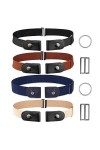 MUMUGO Une Paire Ceinture élastique sans boucle pour pantalons en jean, Robes, Ceinture sans boucle à la taille pour les ho
