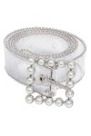 TENDYCOCO Ceinture de Taille pour Les Femmes Ceinture Transparente Taille Fausse Perle Boucle de Ceinture de Gelée Ceinture d