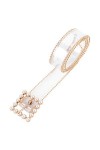 TENDYCOCO Ceinture de Taille pour Les Femmes Ceinture Transparente Taille Fausse Perle Boucle de Ceinture de Gelée Ceinture d