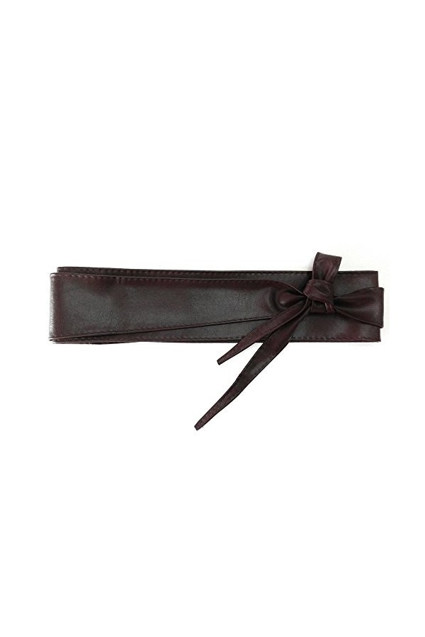 MYB - Ceinture réglable à nouer en simili-cuir - Taille unique - Divers coloris disponibles - Marron - Taille unique