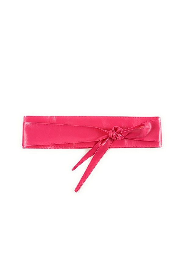 MYB - Ceinture réglable à nouer en simili-cuir - Taille unique - Divers coloris disponibles - Marron - Taille unique