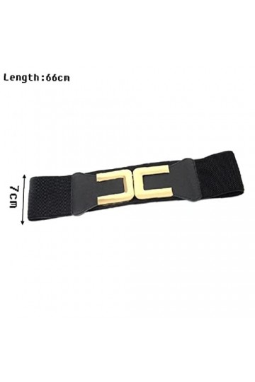 Ruluti 1pc Elastic Elastic Elastic Wide Wide Ceinture Bande Élastique Rétro Boucle Courroie Jupes Jupes Boucle All-match Slim