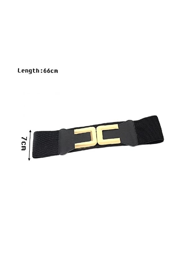 Ruluti 1pc Elastic Elastic Elastic Wide Wide Ceinture Bande Élastique Rétro Boucle Courroie Jupes Jupes Boucle All-match Slim
