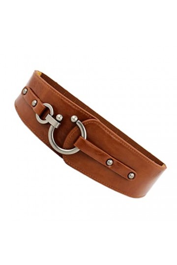 PRETYZOOM Ceintures Anti-transpiration Ceintures En Cuir Pu Taille Renaissance Élastique Ceinture Rétro Mode Vintage Mode Méd