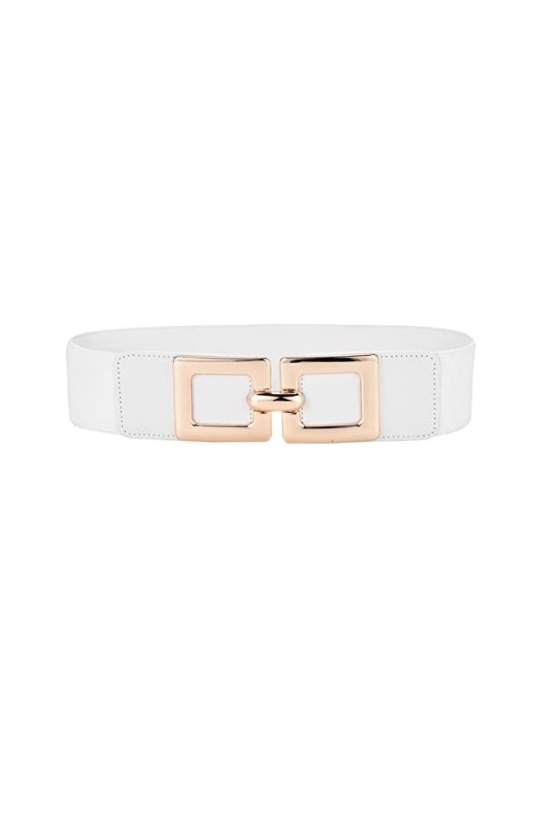GOBEAM Ceinture à Bouton-Pression en métal Large Ceinture élastique Corset Ceinture Cinch Ceinture Cincher en Cuir pour Femme