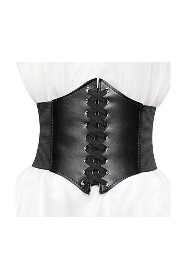Yeucan Femmes Taille Ceinture Large Ceinture Vintage à Lacets Corset Ceinture attaché élastique Extensible Ceinture pour Dame