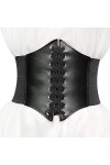 Yeucan Femmes Taille Ceinture Large Ceinture Vintage à Lacets Corset Ceinture attaché élastique Extensible Ceinture pour Dame