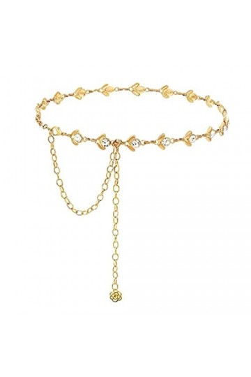 Swetopq Taille Chaîne Robe Ceinture Ventre Chaîne Pantalon Chaîne Métal Taille Chaîne Ceinture Jean Ceinture Pour Femmes Minc