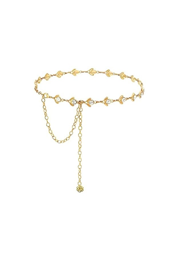 Swetopq Taille Chaîne Robe Ceinture Ventre Chaîne Pantalon Chaîne Métal Taille Chaîne Ceinture Jean Ceinture Pour Femmes Minc