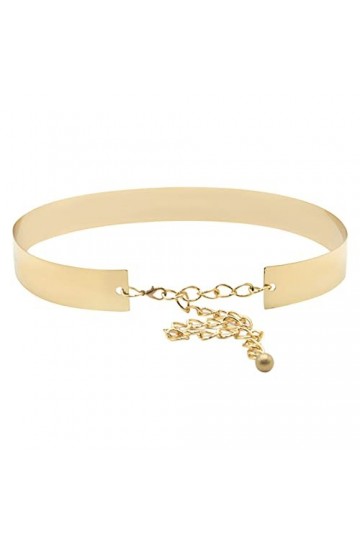 Ceinture large élastique en métal pour femmes avec ceinture pour robes à boucle color-A6