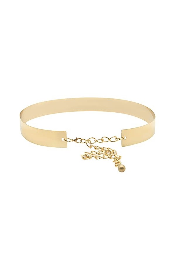 Ceinture large élastique en métal pour femmes avec ceinture pour robes à boucle color-A6