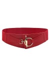 YSJZBS Ceinture pour femme extensible en cuir noir - Large taille élastique - Ceinture enroulée rétro - Ceinture en jean - Ce