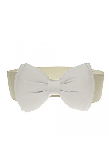 Ceinture élastique pour femme - Large ceinture élastique, beige, taille unique