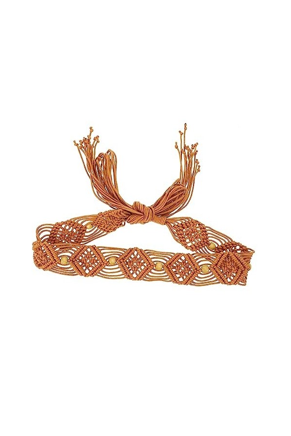 GALPADA 1Pc Ceinture Ethnique Ceinture Marron Pour Femme Ceinture De Robe Marron Ceintures Pour Femmes Ceinture De Corde De C