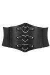 LEACOOLKEY Ceinture de corset large élastique pour costume dHalloween - Ceinture à lacets pour robes, H-café joint torique 