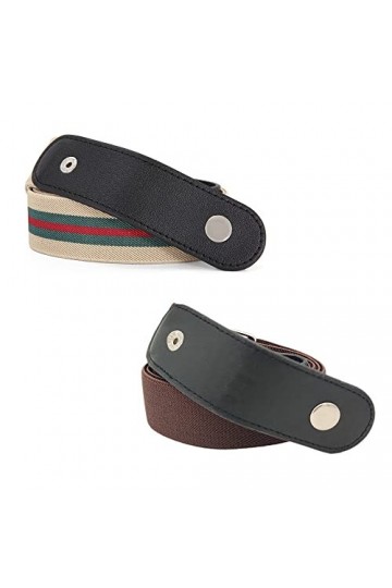 TASHELLS 2 Pièces Ceintures Sans Boucle,Ceinture élastique Femme,Ceinture Invisible Pour Jeans,Extensible,Grande Taille,Ceint