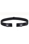 JasGood Ceinture sans boucle Ceinture élastique invisible et extensible pour homme et femme Ceinture extensible réglable avec
