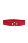 JasGood Ceinture en cuir élastique pour femme - Large ceinture stretch pour robe, c-rouge, taille 68cm-94cm