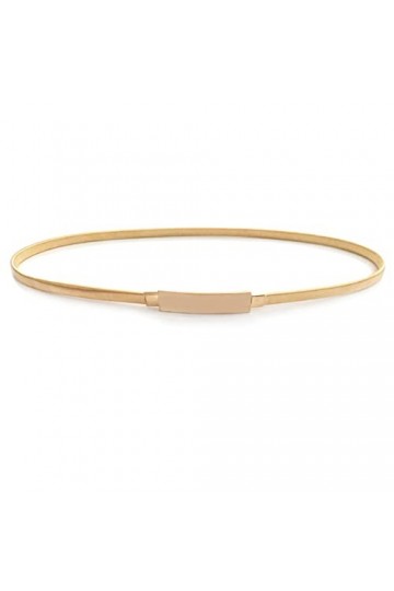 ZARSIO Ceinture fine en métal pour femme - Ceinture élastique fine pour robe - Doré, doré, taille unique