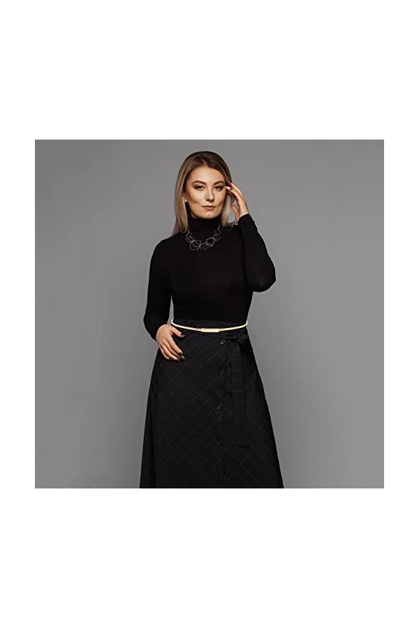 ZARSIO Ceinture fine en métal pour femme - Ceinture élastique fine pour robe - Doré, doré, taille unique