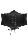JASGOOD Corset à lacets pour femme - Bande large élastique - Ceinture de taille Waspie - Ceinture pour femme - Pour les fêtes