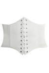HANERDUN Ceinture Corset pour Femme Cuir Corset à Lacets Ceinture Élastique Ceinture Rétro Cinch Quatre Tailles - Rouge - Tai