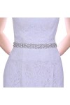 Azaleas Ceinture de mariage en alliage dargent pour robe de mariée - Ceinture scintillante pour robe de soirée S414-S - - 