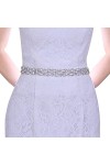 Azaleas Ceinture de mariage en alliage dargent pour robe de mariée - Ceinture scintillante pour robe de soirée S414-S - - 