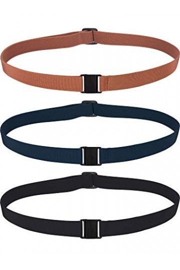 3 Pièces Ceinture Extensible Réglable Invisible Ceinture Élastique Web Belt Ceinture de Taille de Famille pour Femmes Hommes 
