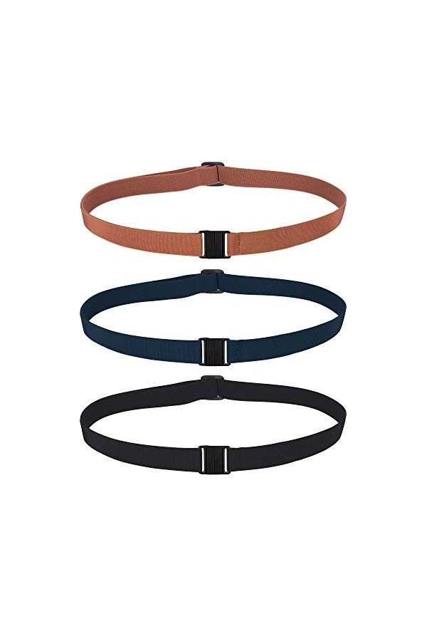 3 Pièces Ceinture Extensible Réglable Invisible Ceinture Élastique Web Belt Ceinture de Taille de Famille pour Femmes Hommes 