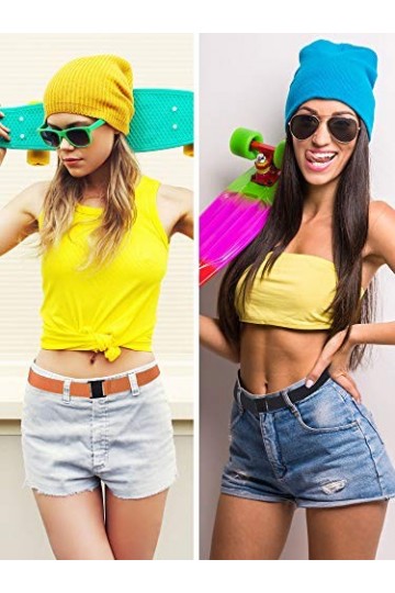 3 Pièces Ceinture Extensible Réglable Invisible Ceinture Élastique Web Belt Ceinture de Taille de Famille pour Femmes Hommes 