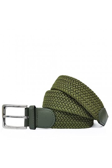 Gloop Ceinture élastique unisexe en tissu tressé - Ceinture extensible - Pour homme et femme - BE201701 - Multicolore - 120 c