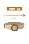 2pcs Ceinture Élastique Femme, Extensibles Ceintures Élastiques en Paille Ceintures pour Robe de Plage dÉté avec Boucle en B