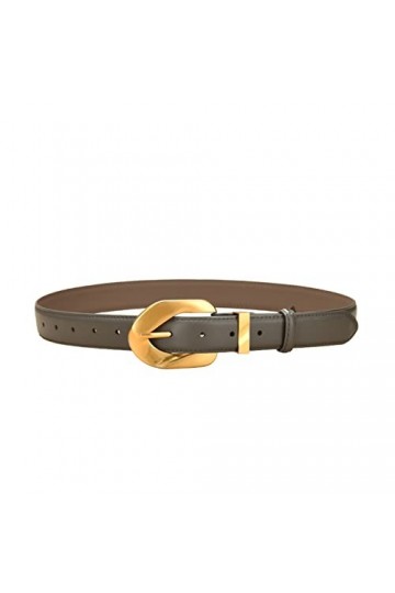 Ceinture en cuir pour femme, ceinture fine avec boucle dorée pour jeans, shorts, pantalons décontractés, jupes, manteaux, che