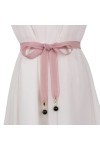 CHENGZI Ceinture tendance pour femme - Style chaîne tressée - Style décontracté - Fine - Pour robe de femme, b-rose