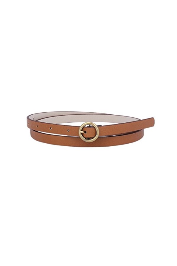 Ceinture étroite décontractée pour femme, rouge, M
