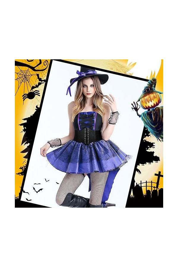 WERFORU Ceinture large à lacets pour femme, I-Noir., 31-35W