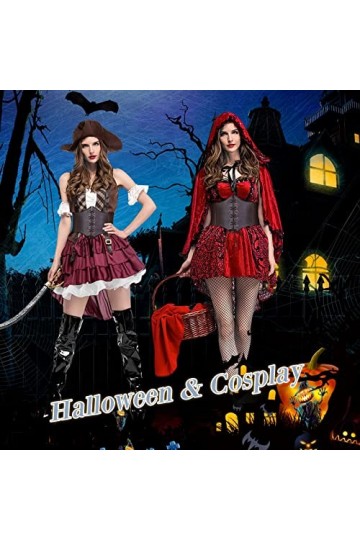 JasGood Corset à lacets pour femme, élastique large bande, noué waspie taille, ceinture de hanche pour femme, pour Halloween,