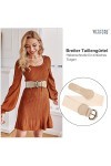 WERFORU Ceinture large extensible pour femme - Boucle élastique à crochet, F-beige., Anzug für Taillenumfang 66-77cm