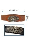 Tucireat Ceinture Taille Femme 2 Pièces Ceinture Large Ceinture Marron Femme Ceinture Robe Vintage Ceinture Femme Camel pour 
