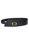 CHIC DIARY Ceinture asymétrique en cuir synthétique - Ceinture décorative - Pour femme - Réglable, Noir , taille unique