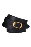 CHIC DIARY Ceinture asymétrique en cuir synthétique - Ceinture décorative - Pour femme - Réglable, Noir , taille unique