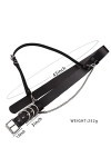 CLDURHGE Noir Ceinture Punk, Ceinture de cuir à la mode, Ceinture de taille en cuir synthétique réglable pour Dames Filles Co