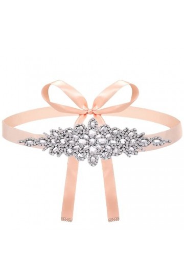 QIYULIN Ceinture de mariage en strass - Ceinture de mariée en strass - Ceinture de mariée pour robe de bal de fin dannée - P